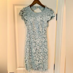 Lulus floral open back mini dress